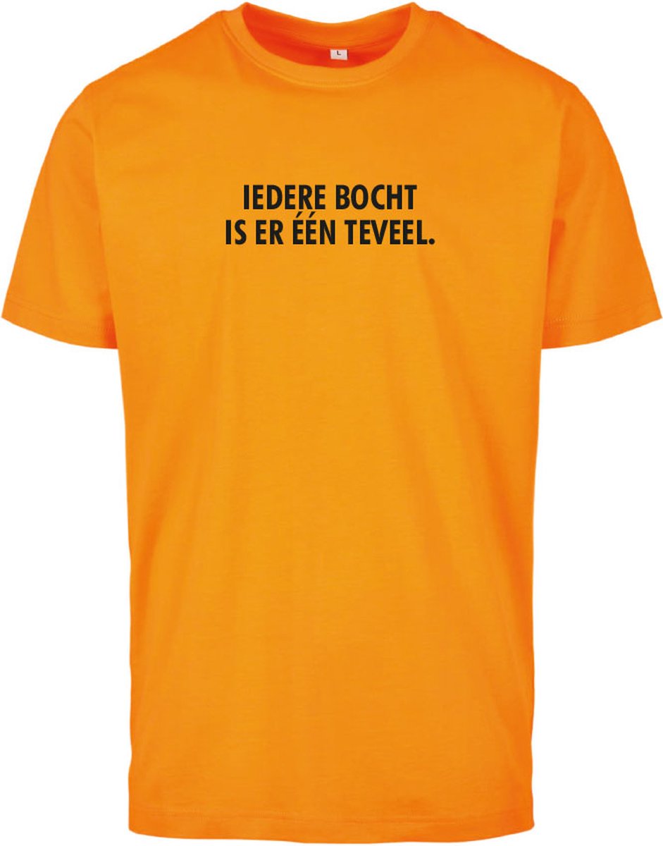   Oranje M - iedere bocht is er een teveel -   | Foute apres ski outfit | kleding | verkleedkleren | wintersport t-shirt | wintersport dames en heren